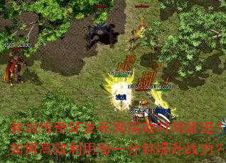 参加传奇SF发布网活动时间紧迫?如何高效利用每一分钟提升战力? 参加传奇SF发布网活动时间紧迫?如何高效利用每一分钟提升战力?