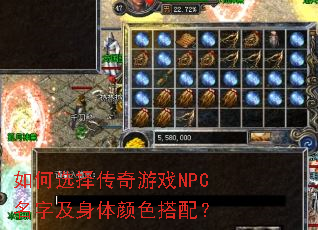 ���ѡ������ϷNPC���ּ�������ɫ���䣿