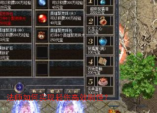 法师如何实现轻伤高效刷怪? 法师如何实现轻伤高效刷怪?