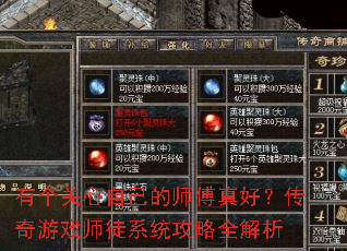 �и������Լ���ʦ����ã�������Ϸʦͽϵͳ����ȫ����