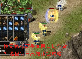 传奇私服高手如何日进斗金?揭秘每日高效赚钱攻略 传奇私服高手如何日进斗金?揭秘每日高效赚钱攻略