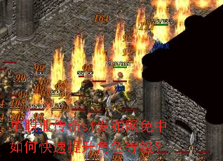 单职业传奇sf发布网免中如何快速提升角色等级? 单职业传奇sf发布网免中如何快速提升角色等级?